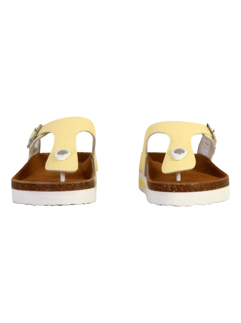 Mules Cuir Terre De Marins Rhodas Jaune - Kiabi