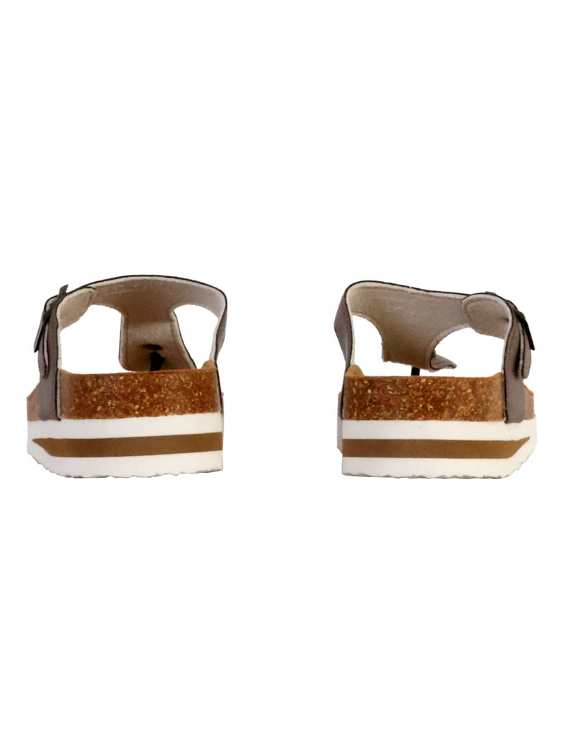 Mules Cuir Terre De Marins Rhodas Marron - Kiabi