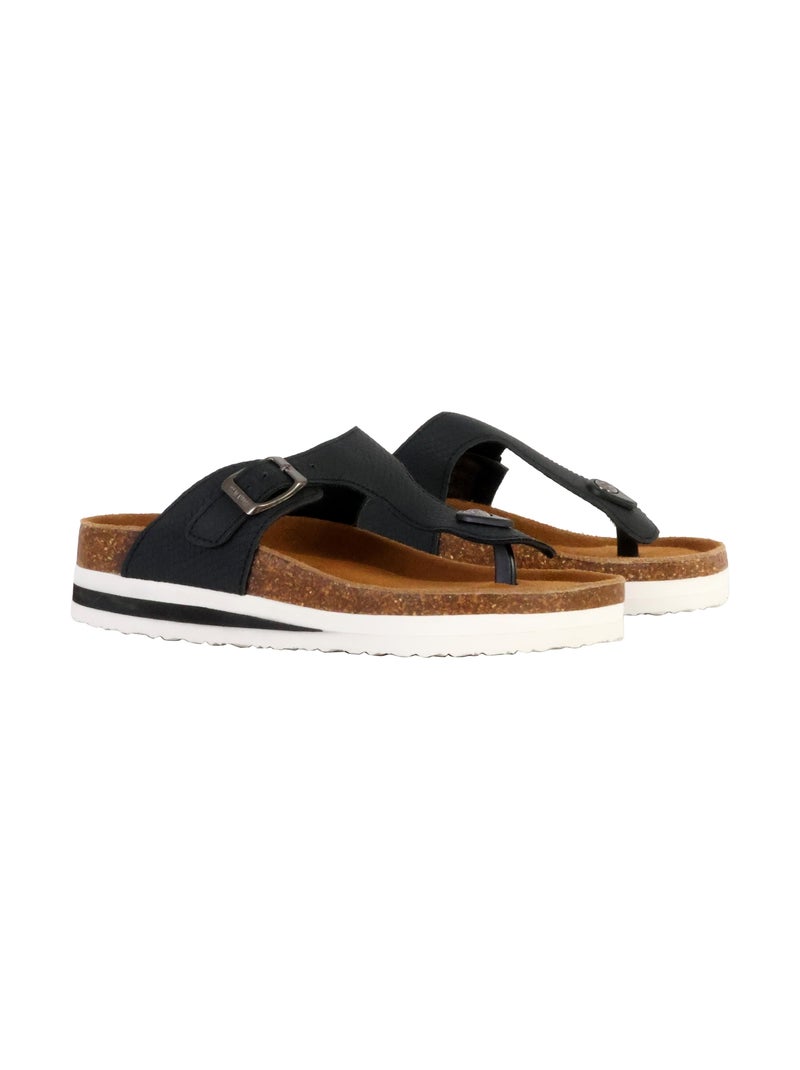 Mules Cuir Terre De Marins Rhodas Noir - Kiabi