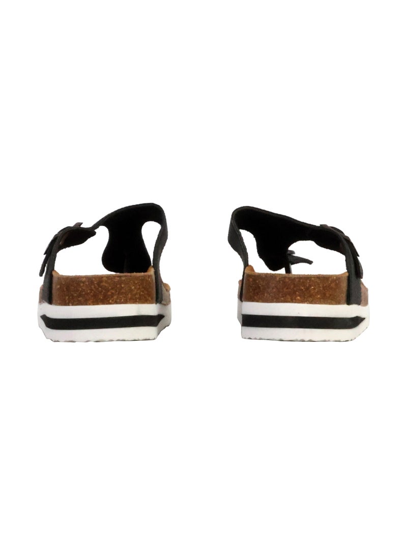 Mules Cuir Terre De Marins Rhodas Noir - Kiabi