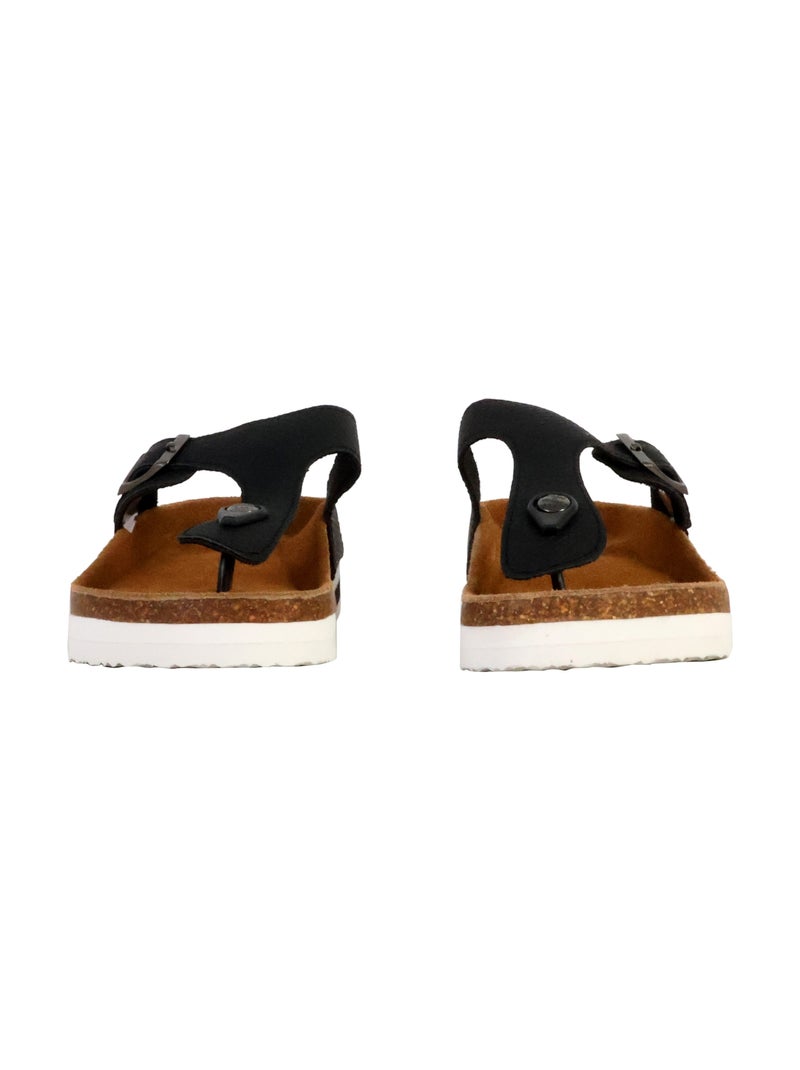 Mules Cuir Terre De Marins Rhodas Noir - Kiabi