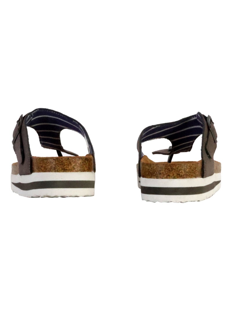 Mules Cuir Terre De Marins Rhodes Gris - Kiabi