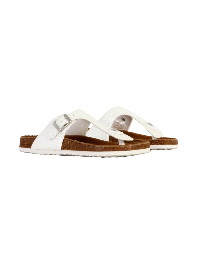 Mules Cuir Terre De Marins Salina Blanc - Kiabi