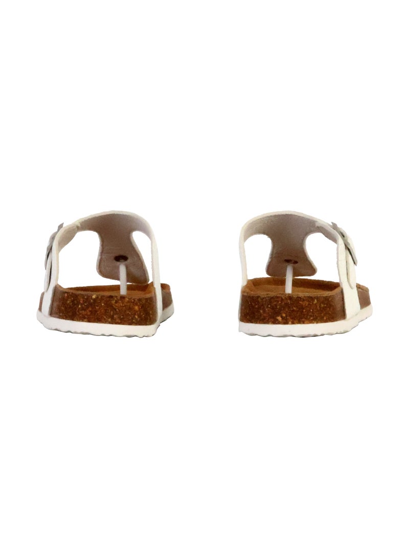 Mules Cuir Terre De Marins Salina Blanc - Kiabi