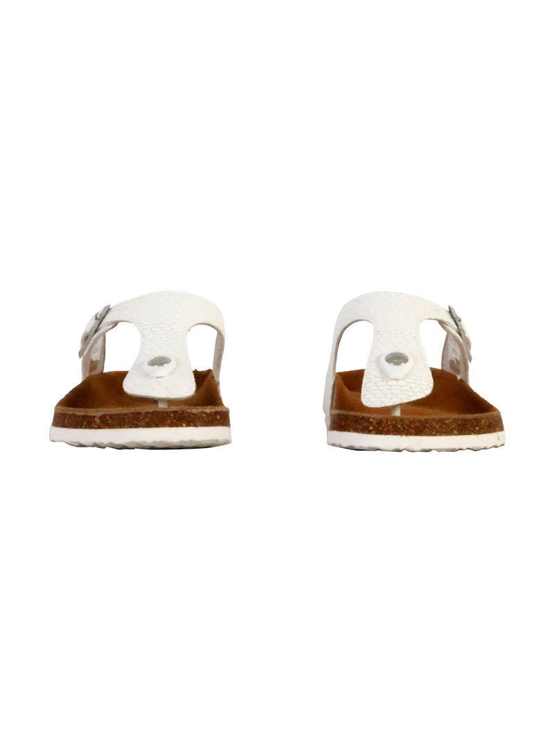 Mules Cuir Terre De Marins Salina Blanc - Kiabi