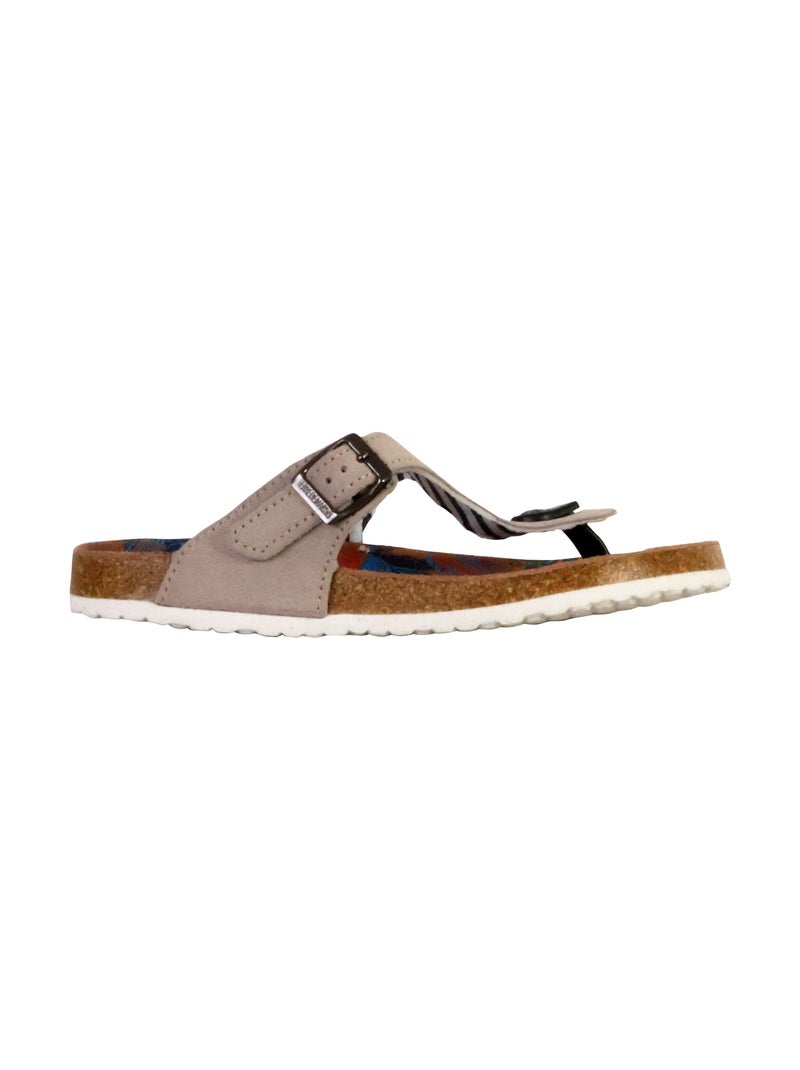 Mules Cuir Terre De Marins Saline Gris - Kiabi