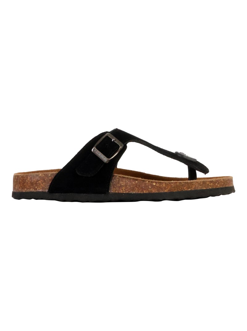 Mules Cuir Terre De Marins Saline Noir - Kiabi