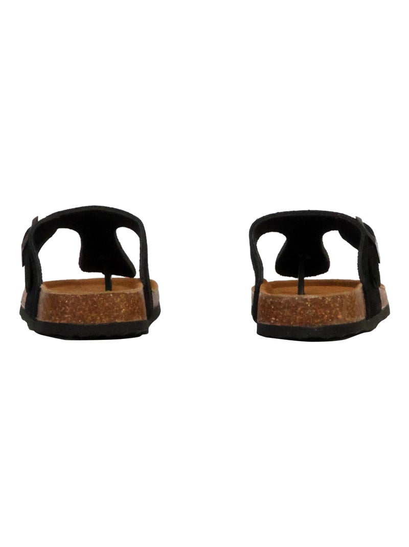 Mules Cuir Terre De Marins Saline Noir - Kiabi