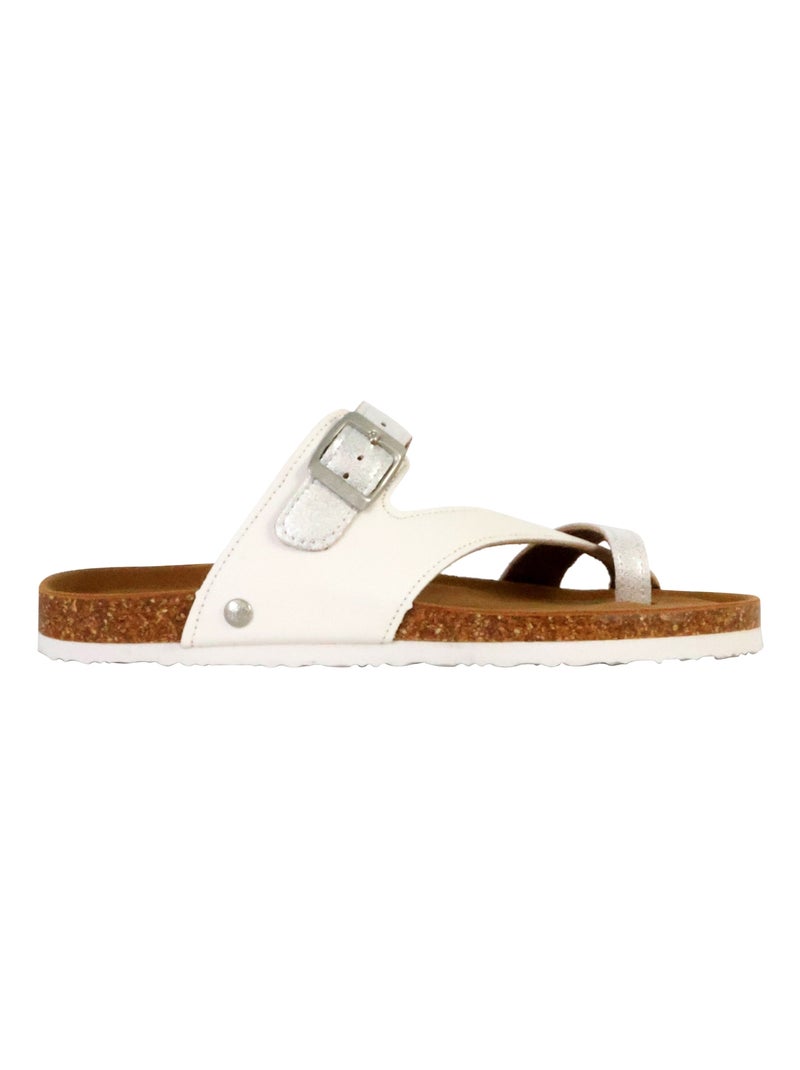 Mules Cuir Terre De Marins Siera Blanc - Kiabi
