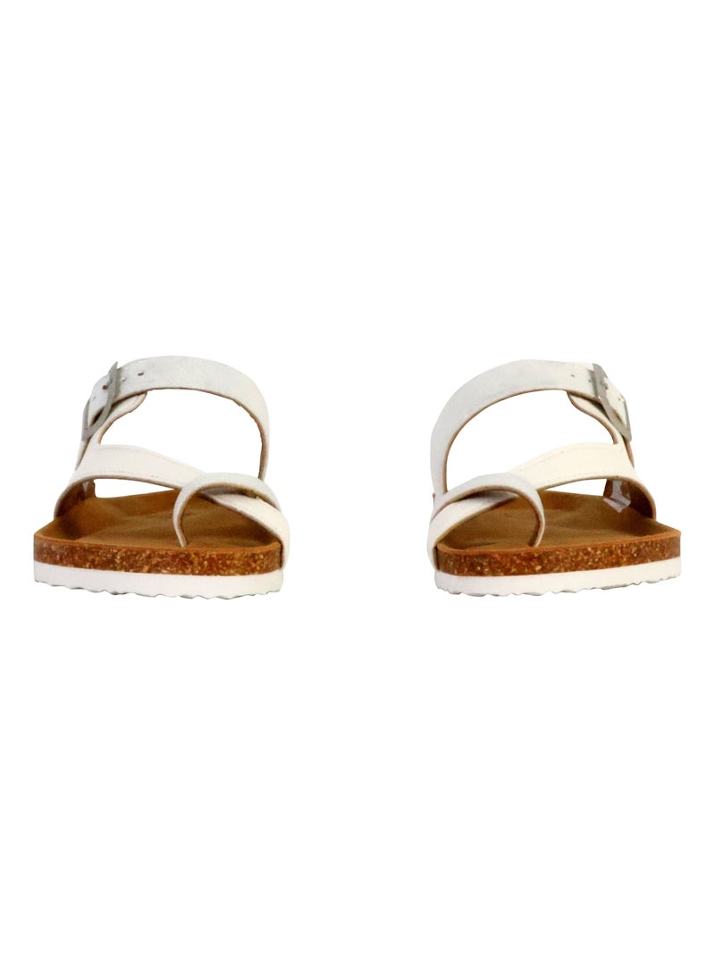 Mules Cuir Terre De Marins Siera Blanc - Kiabi
