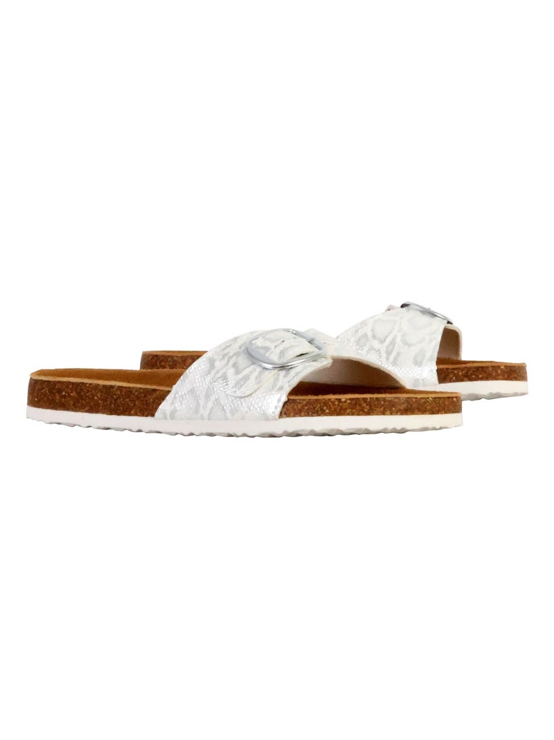 Mules Cuir Terre De Marins Trimiti Blanc - Kiabi
