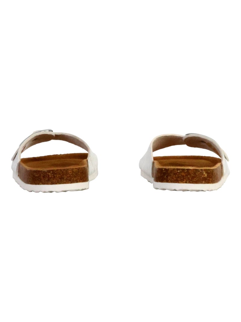 Mules Cuir Terre De Marins Trimiti Blanc - Kiabi