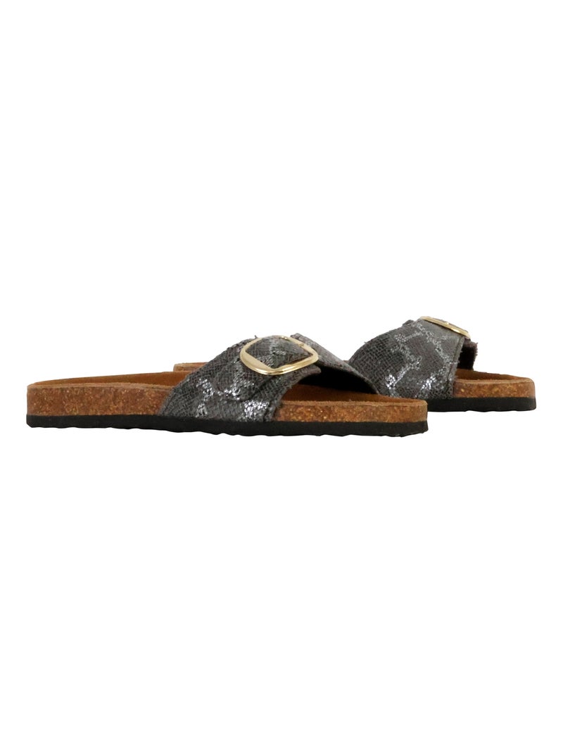 Mules Cuir Terre De Marins Trimiti Noir - Kiabi