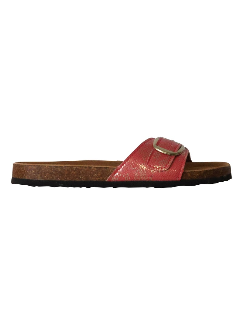 Mules Cuir Terre De Marins Trimiti Rouge - Kiabi