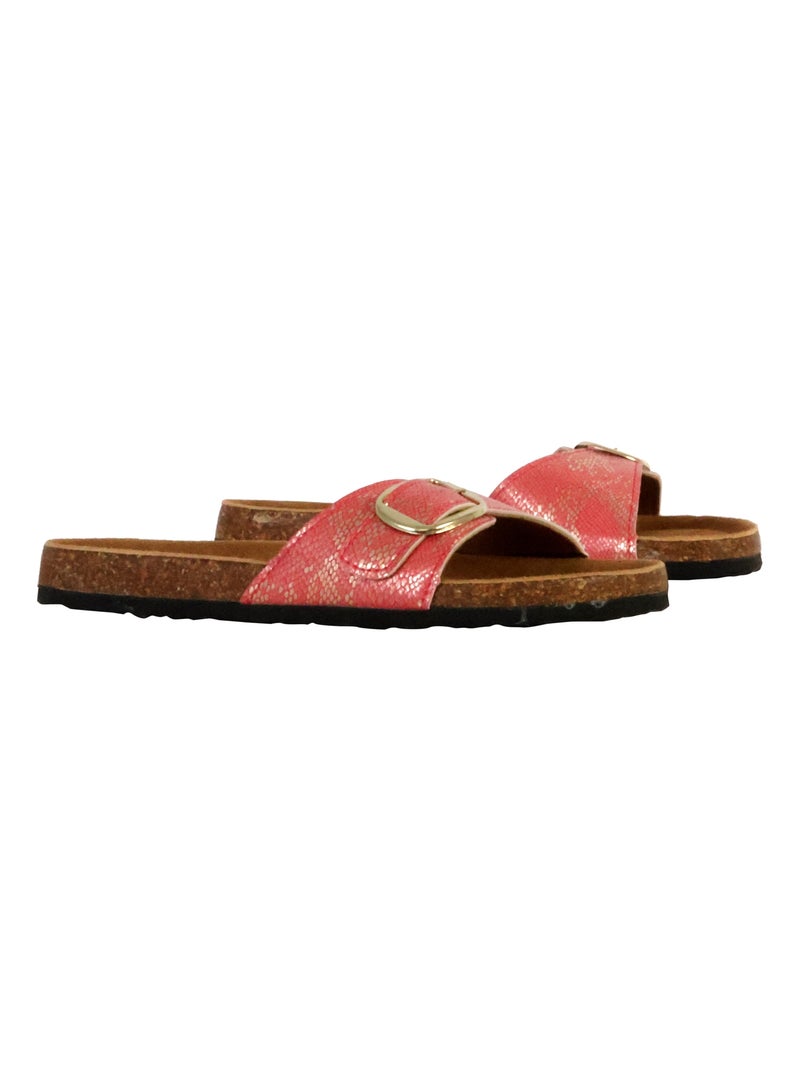 Mules Cuir Terre De Marins Trimiti Rouge - Kiabi