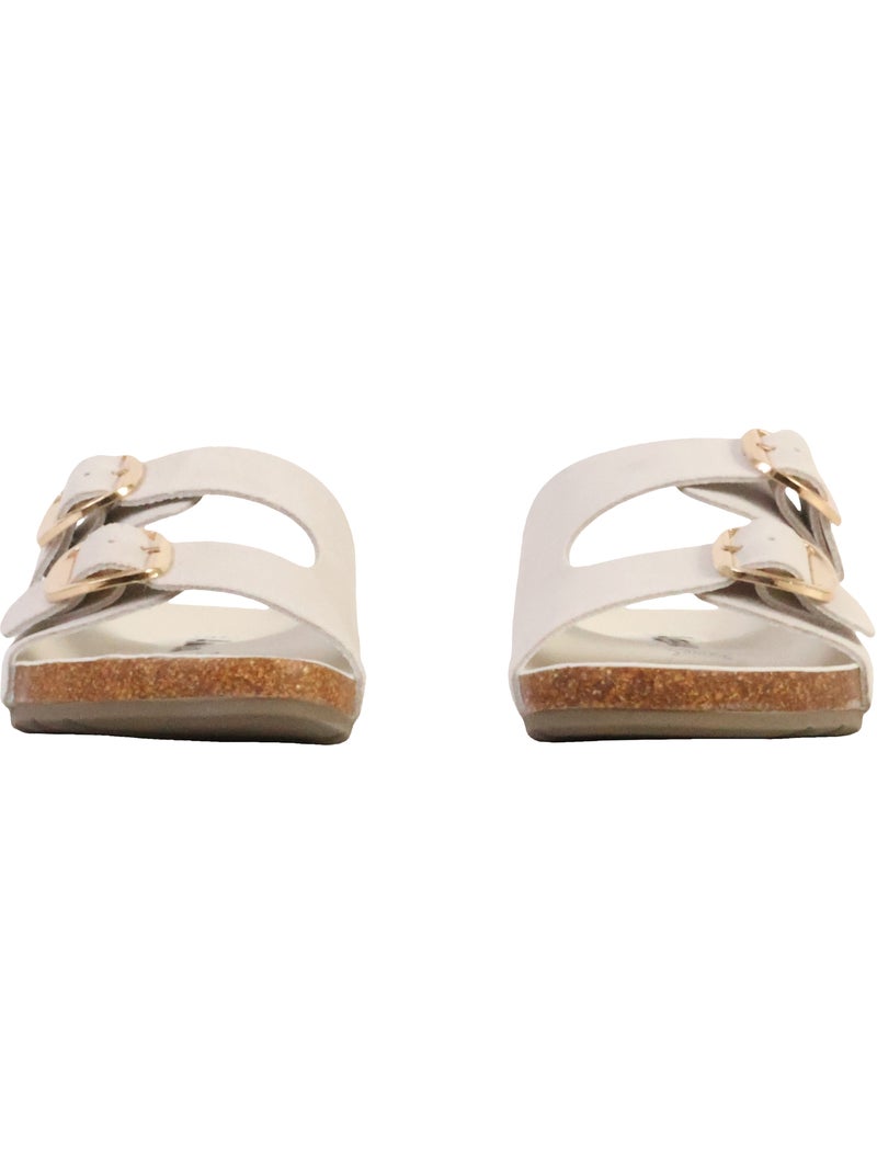 Mules Cuir The Divine Factory Alénoa Beige - Kiabi