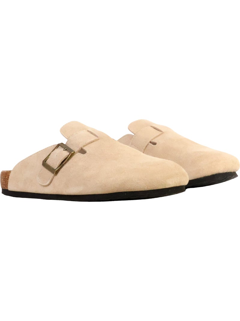 Mules Cuir The Divine Factory Alénoa Beige - Kiabi