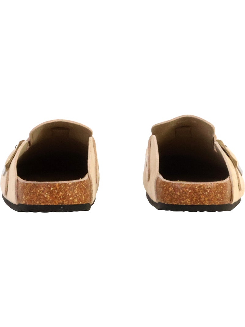 Mules Cuir The Divine Factory Alénoa Beige - Kiabi