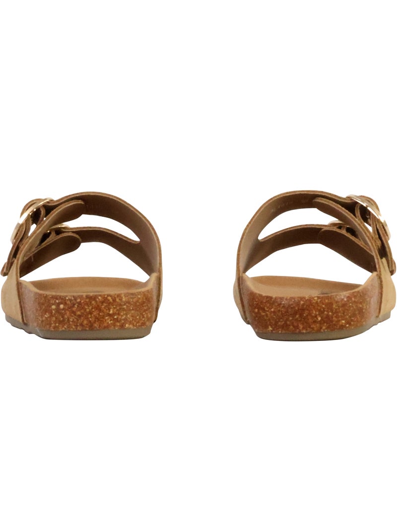 Mules Cuir The Divine Factory Alénoa Camel - Kiabi