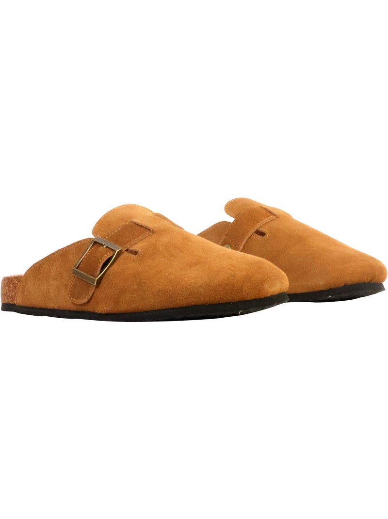 Mules Cuir The Divine Factory Alénoa Camel - Kiabi