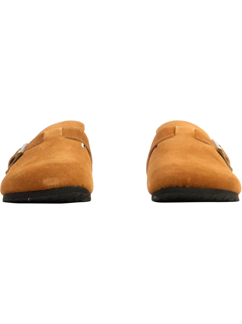 Mules Cuir The Divine Factory Alénoa Camel - Kiabi