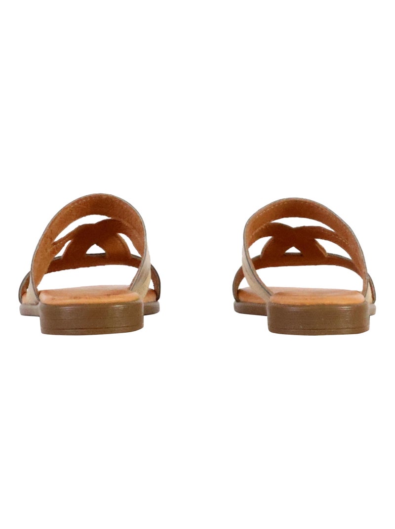 Mules Cuir The Divine Factory Alenoa Doré/or - Kiabi