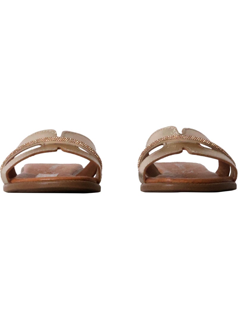 Mules Cuir The Divine Factory Alénoa Doré/or - Kiabi
