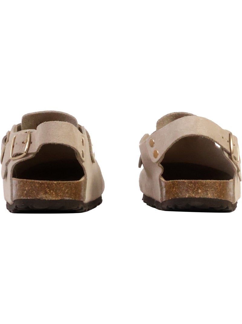 Mules Cuir The Divine Factory Boreal BS Beige - Kiabi