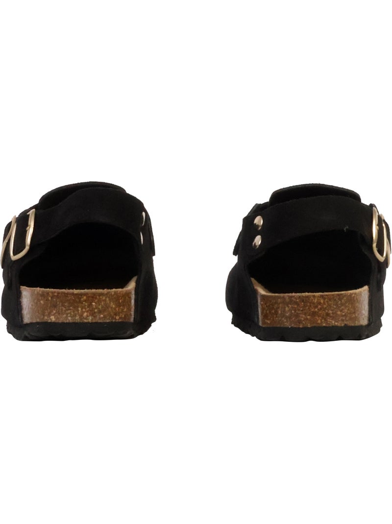 Mules Cuir The Divine Factory Boreal BS Noir - Kiabi