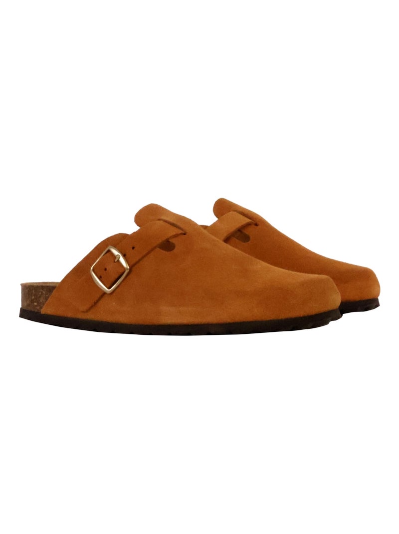 Mules Cuir The Divine Factory Boreal Marron - Kiabi