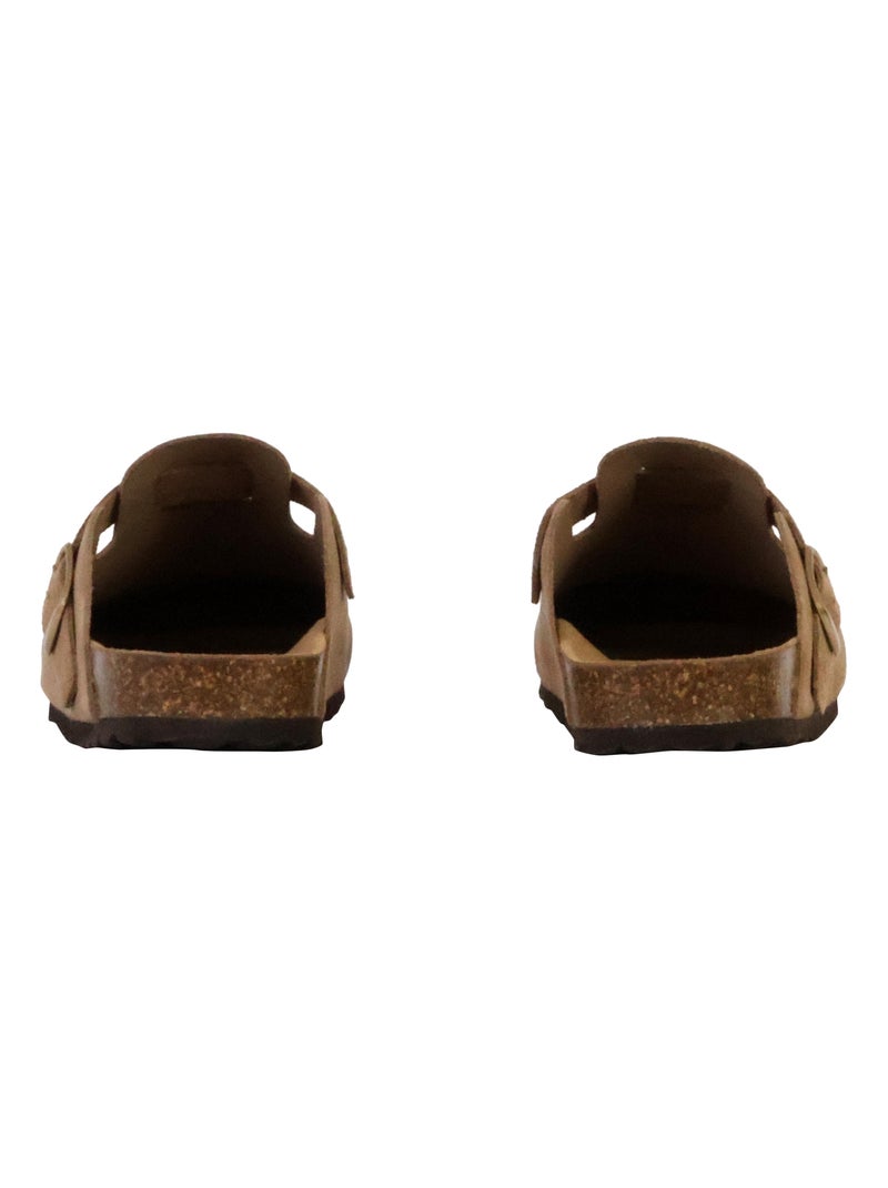 Mules Cuir The Divine Factory Boreal Taupe - Kiabi