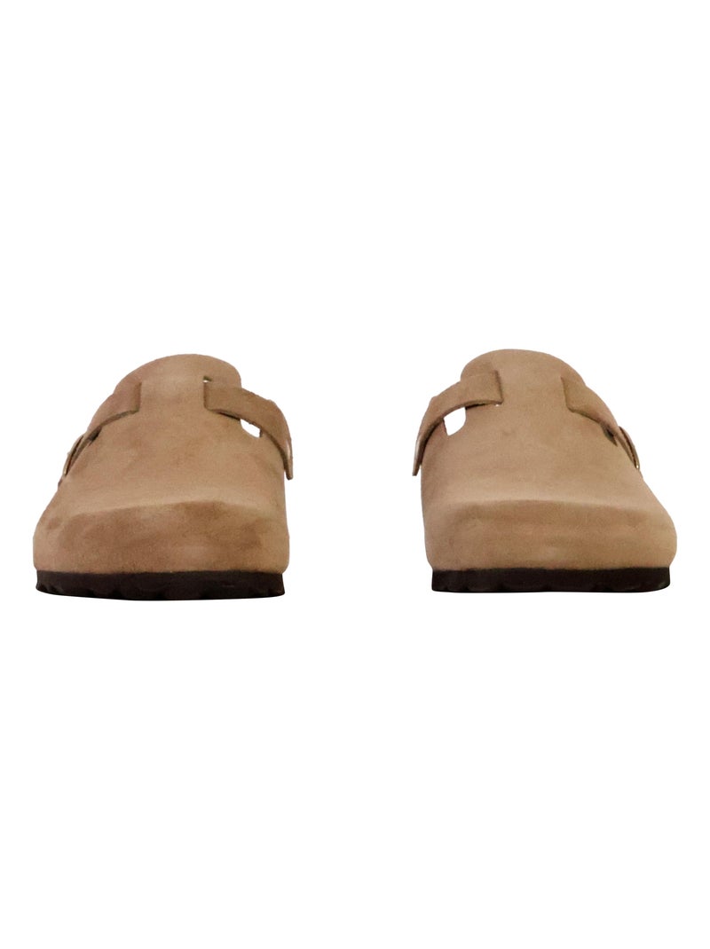 Mules Cuir The Divine Factory Boreal Taupe - Kiabi