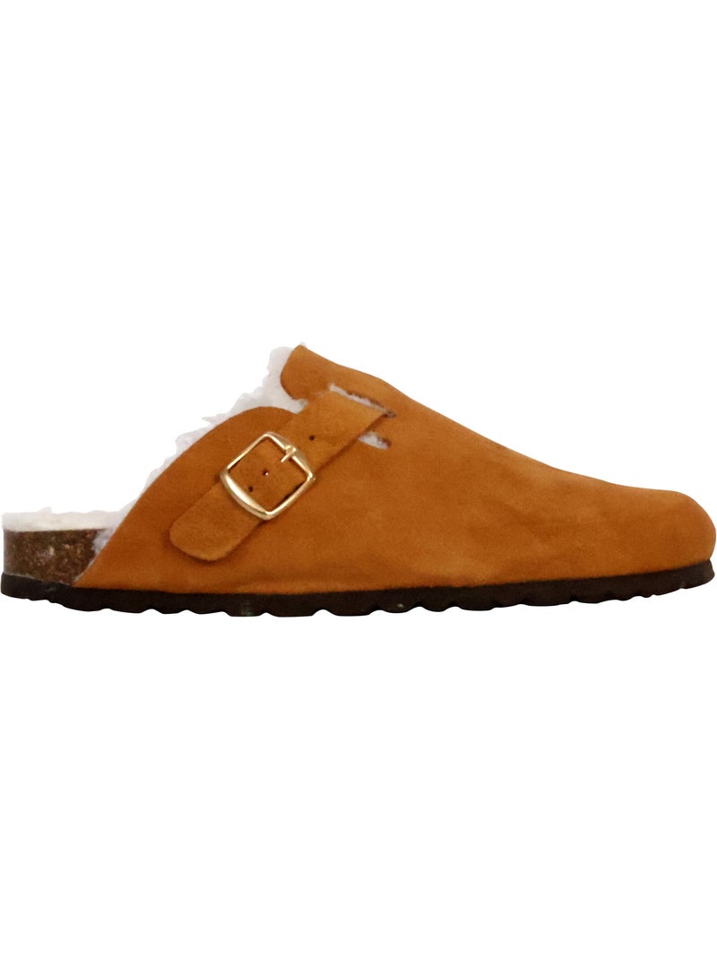 Mules Cuir The Divine Factory Joana Camel - Kiabi
