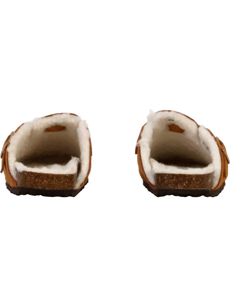 Mules Cuir The Divine Factory Joana Camel - Kiabi