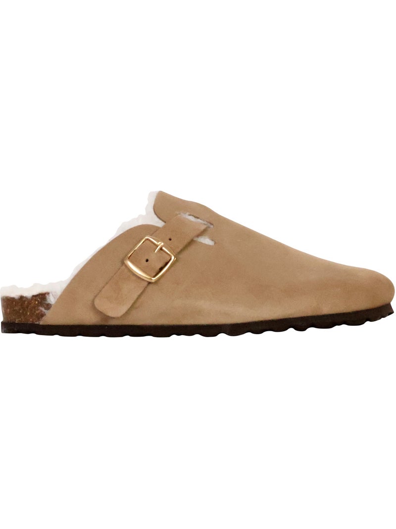 Mules Cuir The Divine Factory Joana Taupe - Kiabi