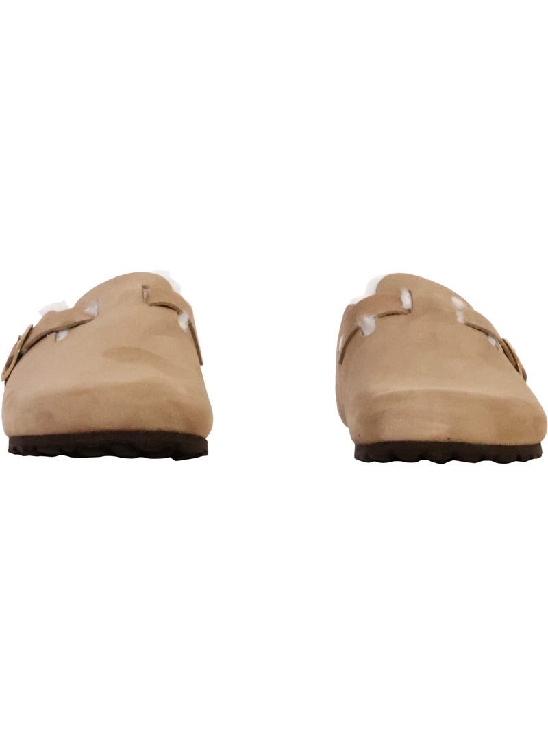 Mules Cuir The Divine Factory Joana Taupe - Kiabi