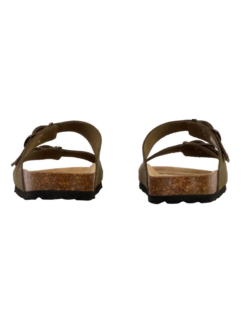 Mules Cuir The Divine Factory Mystral Kaki - Kiabi
