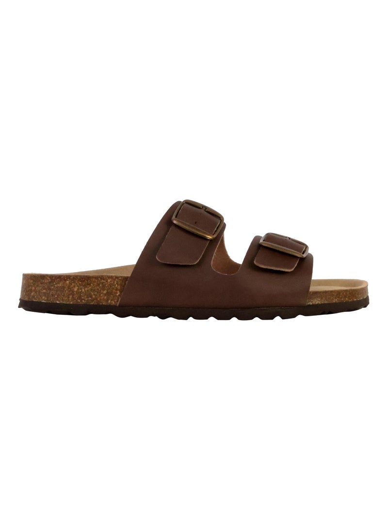 Mules Cuir The Divine Factory Mystral Marron - Kiabi