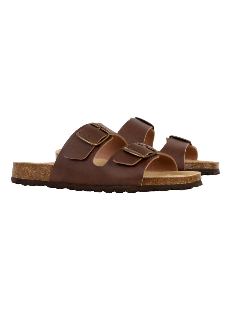 Mules Cuir The Divine Factory Mystral Marron - Kiabi