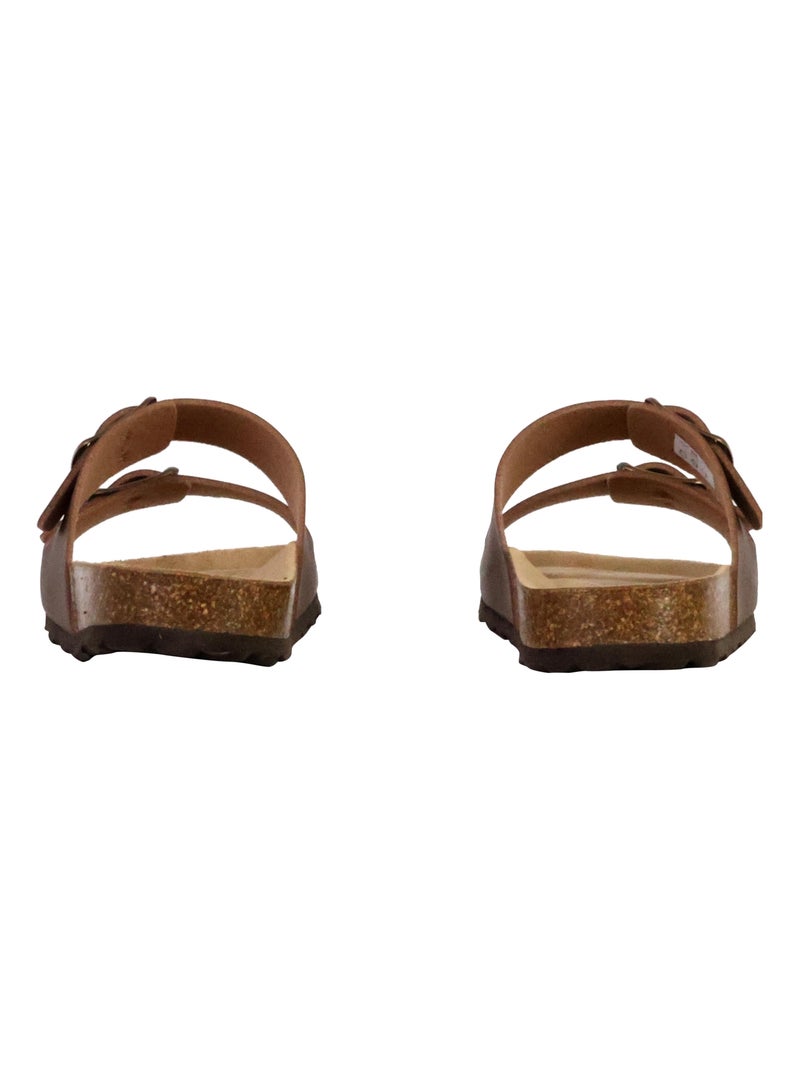 Mules Cuir The Divine Factory Mystral Marron - Kiabi