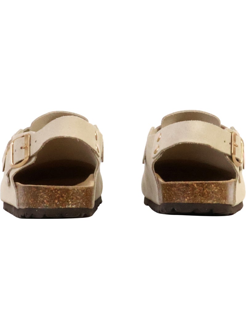 Mules Cuir The Divine Factory Noga Boreal BS Edge Beige - Kiabi