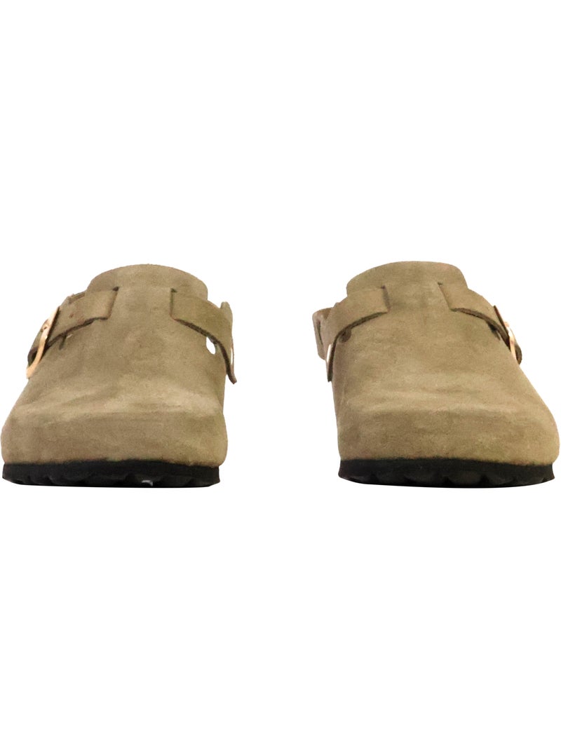 Mules Cuir The Divine Factory Noga Boreal BS Edge Kaki - Kiabi
