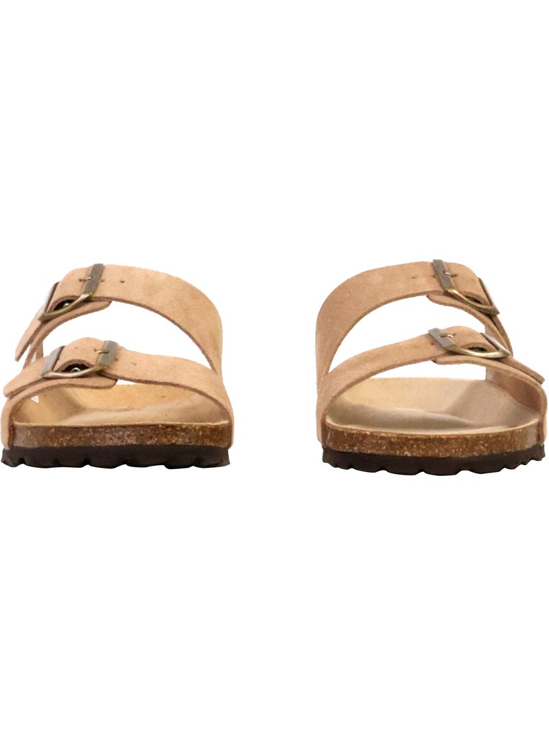Mules Cuir The Divine Factory Noga Mistral Edge Beige - Kiabi