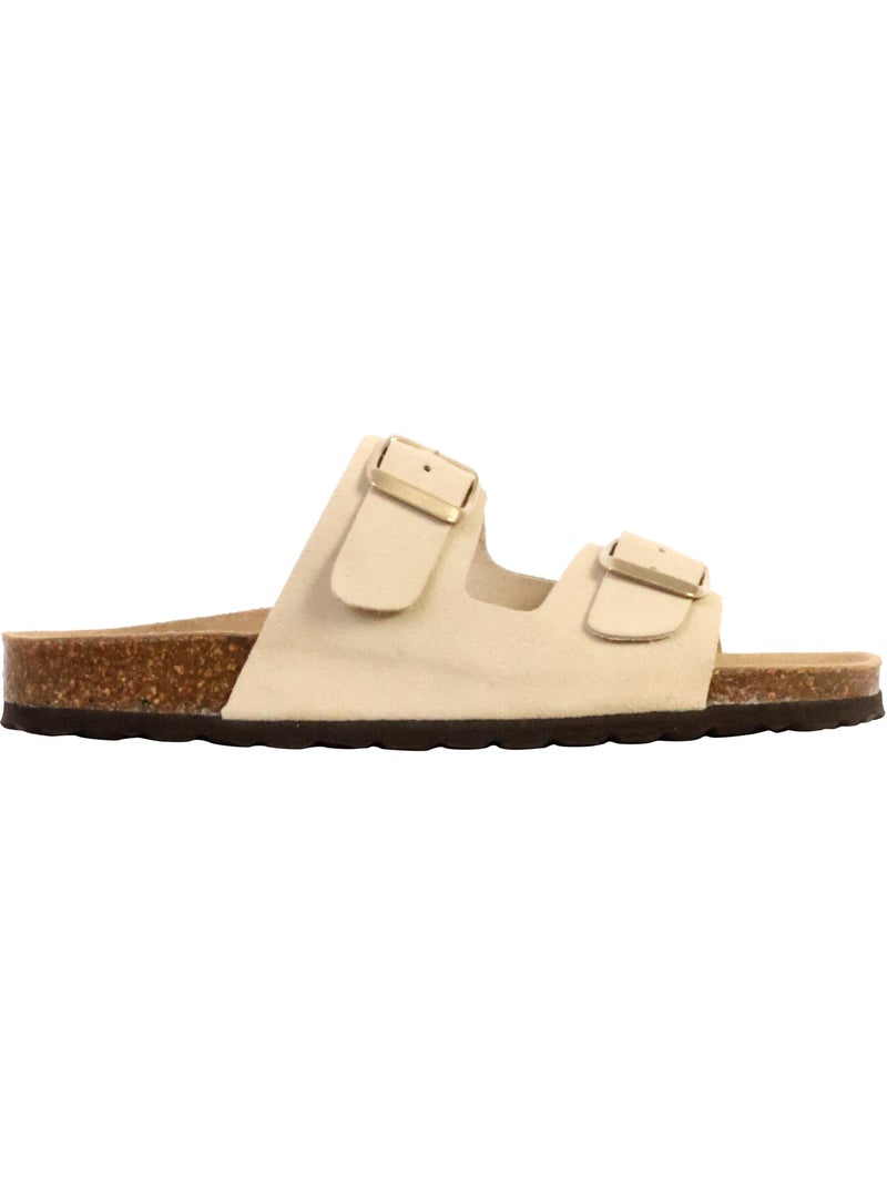 Mules Cuir The Divine Factory Noga Sierra Edge Beige - Kiabi
