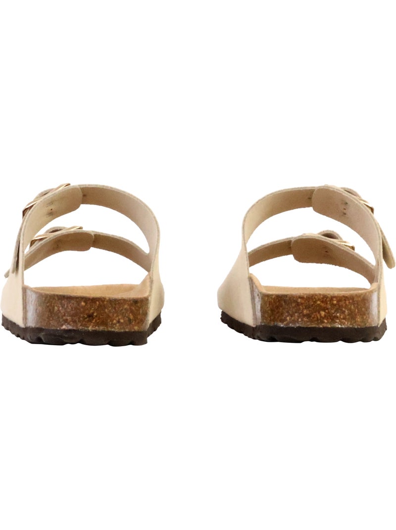 Mules Cuir The Divine Factory Noga Sierra Edge Beige - Kiabi