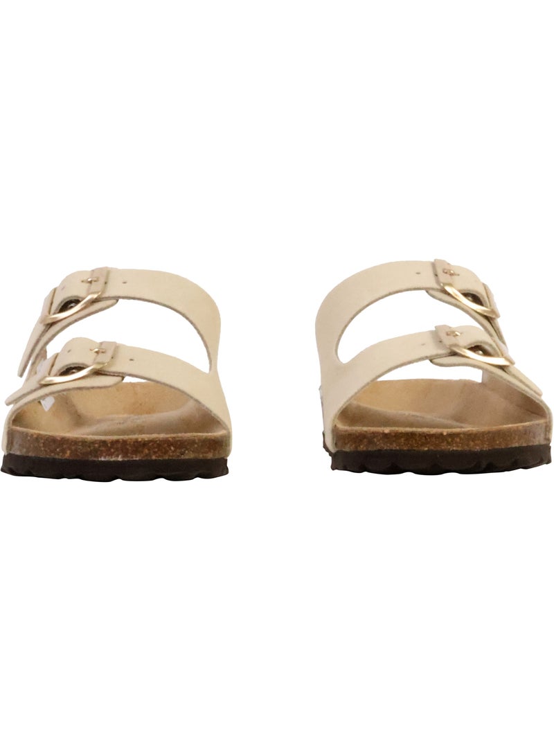 Mules Cuir The Divine Factory Noga Sierra Edge Beige - Kiabi