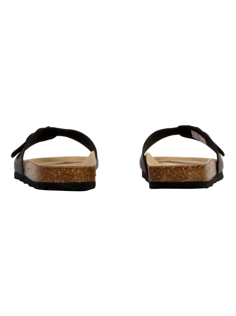 Mules Cuir The Divine Factory Ondee Noir - Kiabi