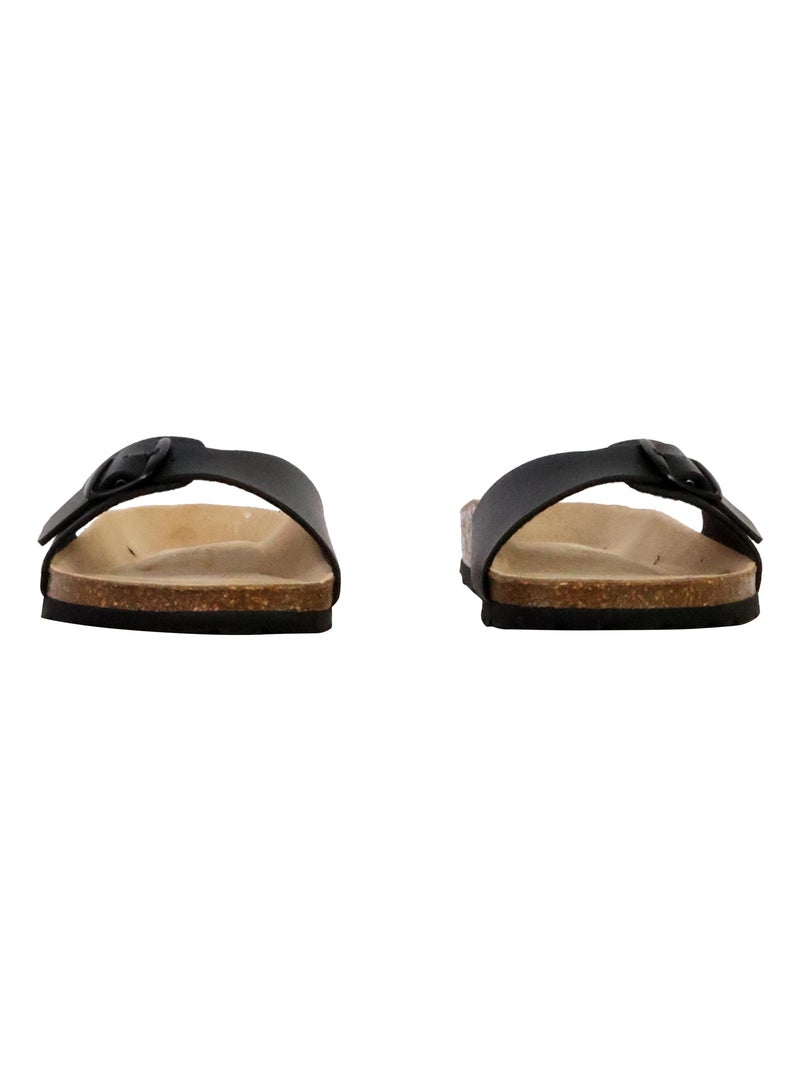 Mules Cuir The Divine Factory Ondee Noir - Kiabi