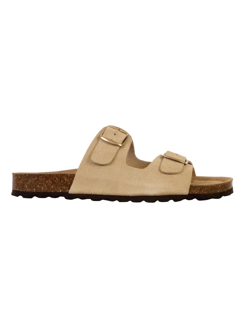 Mules Cuir The Divine Factory Sierra Beige - Kiabi