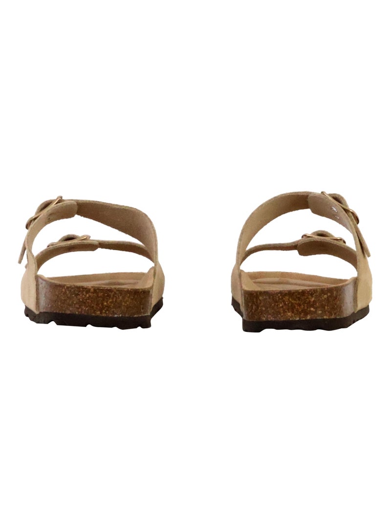 Mules Cuir The Divine Factory Sierra Beige - Kiabi